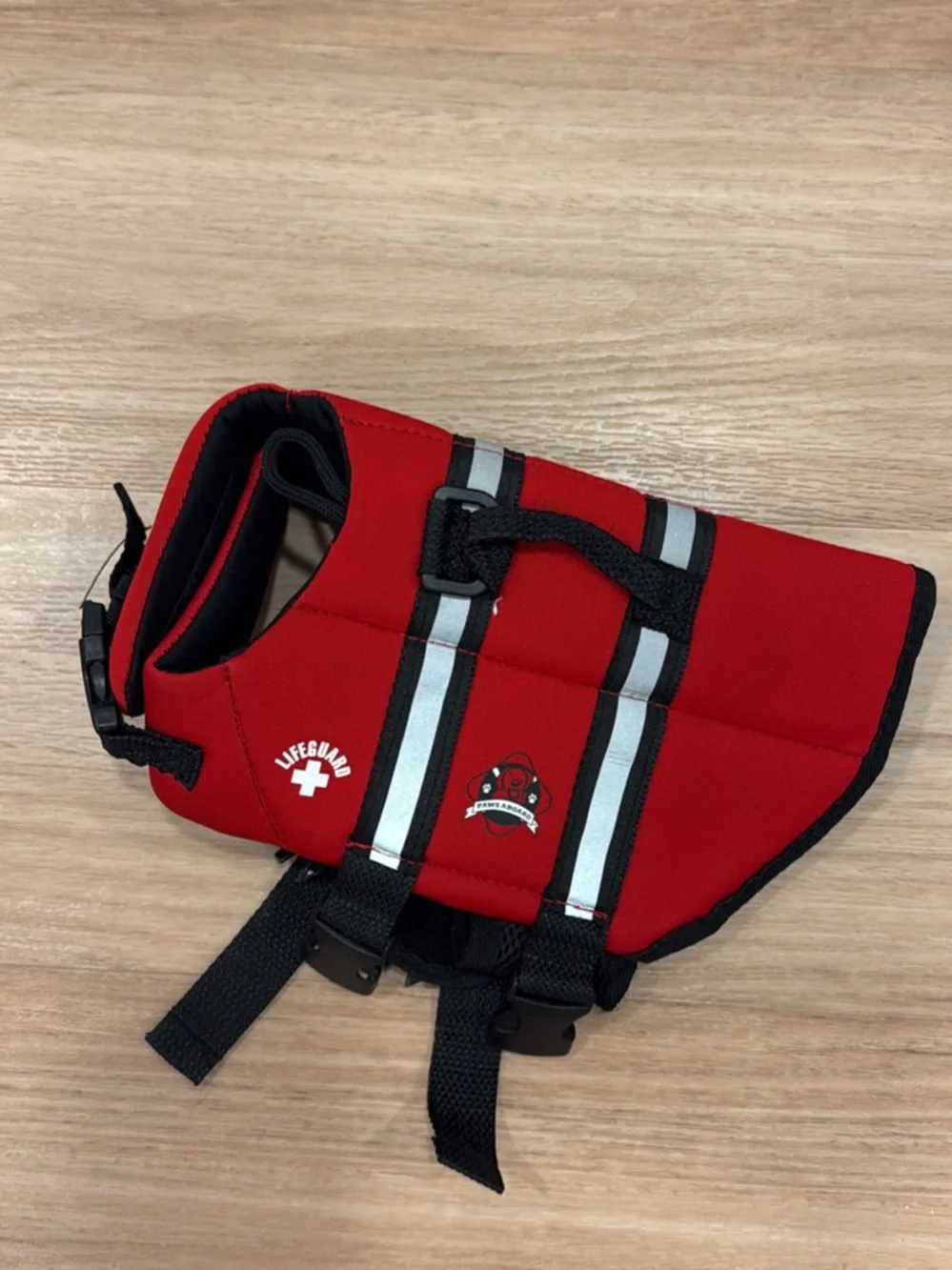 Lifeguard Red Dog Life Jacket with Reflective Strips nwot xs